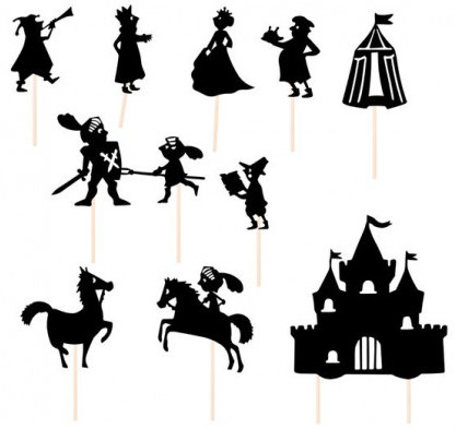 Silhouette Chevaliers pour théâtre d'ombres